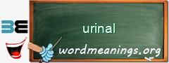 WordMeaning blackboard for urinal